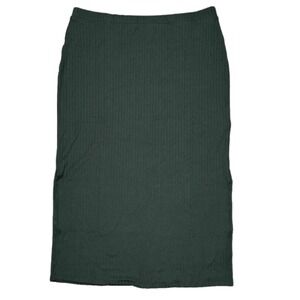 Lularoe Womens Skirt Size 3XL Violet Midi Solid Olive Green Ribbed Pencil 3X NWT